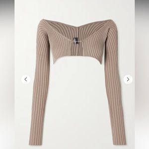 Jaquemus  embelished crop knit cardigan w tags